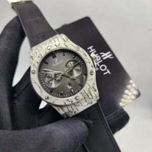 Hublot-Inspired Luxury Watch - Silver