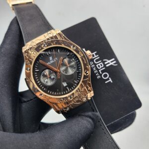 Hublot-Inspired Luxury Watch - Rose Gold