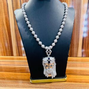 Iced Out Crowned Jesus Pendant