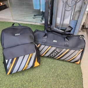 Lacoste Black Backpack & Duffel Bag Set