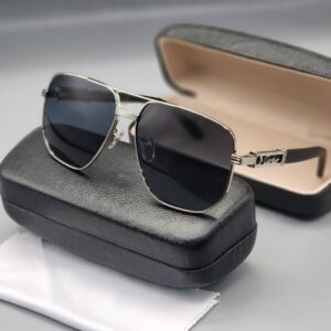 Cartier Silver Frame Aviator Sunglasses