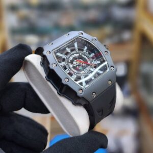 Matte Black Richard Mille-Inspired Chronograph Watch