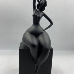 Matte Black Female Figurative Sculpture