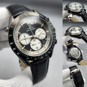 Omega Speedmaster Chronograph Watch – Black & Silver